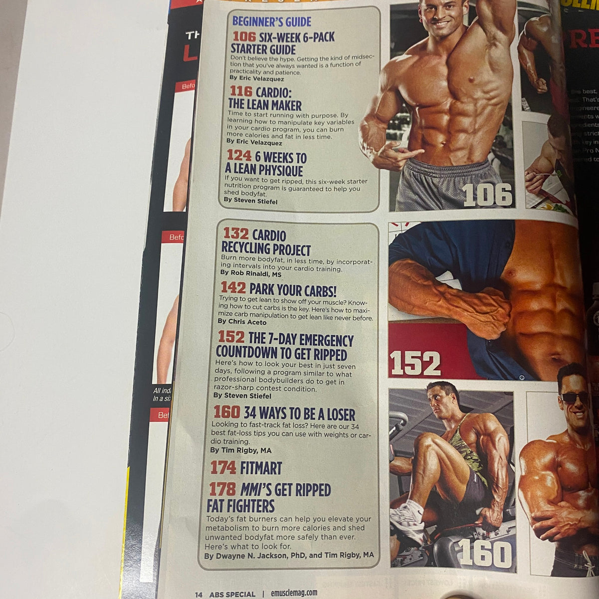 Another interior page of MuscleMag Magazine Summer 2011 Abs Special, displaying additional fitness tips and guide on achieving a lean physique.