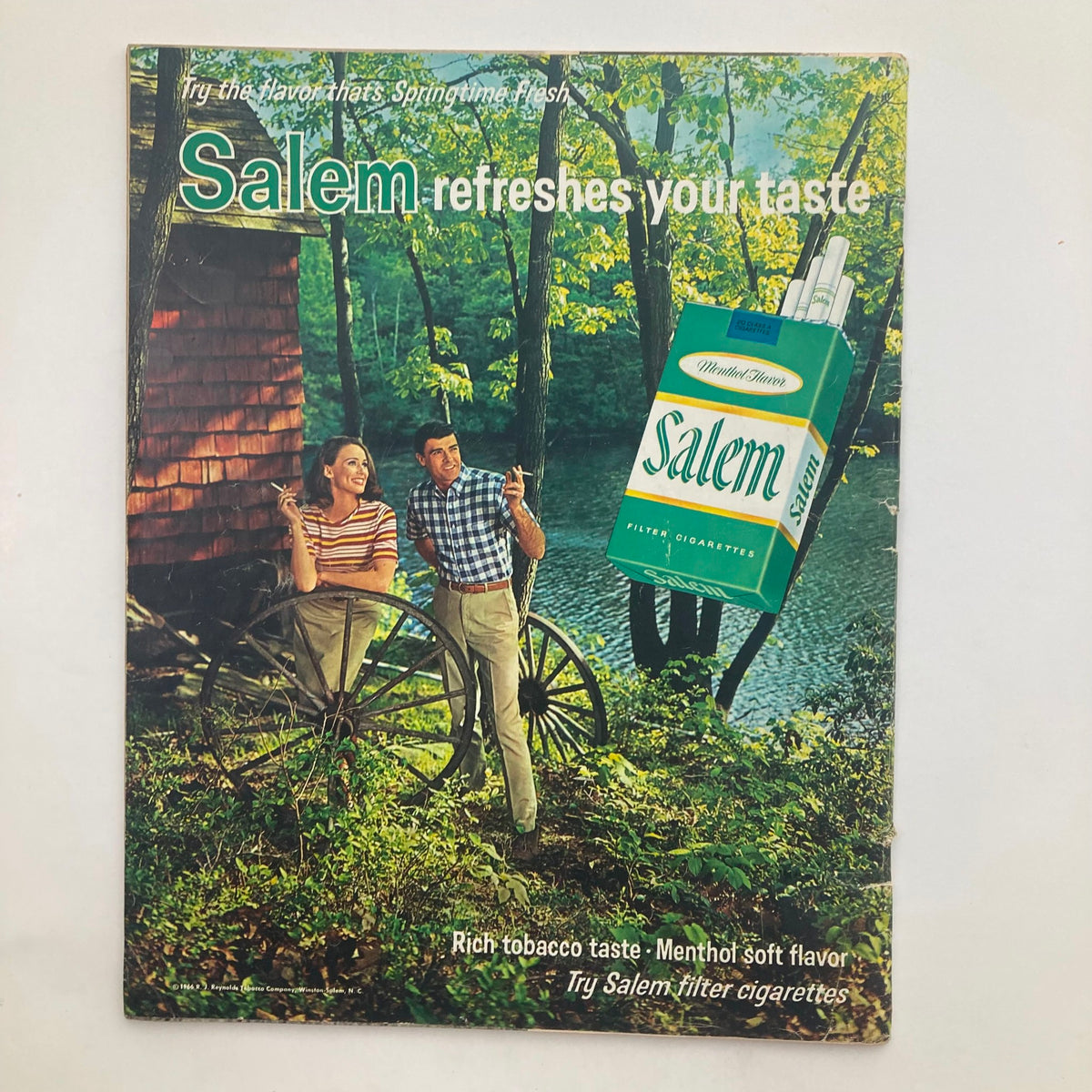 Advertisement page from VTG Look Magazine January 24 1967 showcasing Salem cigarettes, illustrating the vintage advertising style of the 1960s.