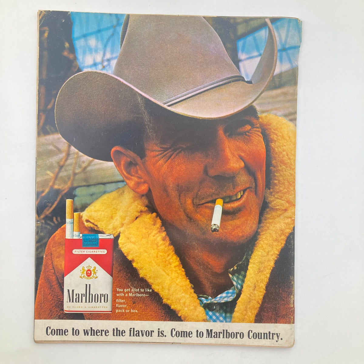 VTG Look Magazine May 3 1966 showcasing a cowboy with a cigarette and Marlboro advertisement, reflecting 1960s American culture and advertising trends.