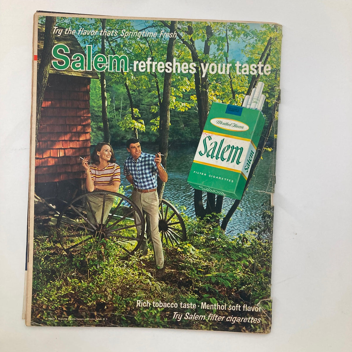 Cover of VTG Look Magazine June 27 1967 Vol 31 No. 13 with a striking advertisement for Salem cigarettes, highlighting vintage design and branding elements from the 1960s.