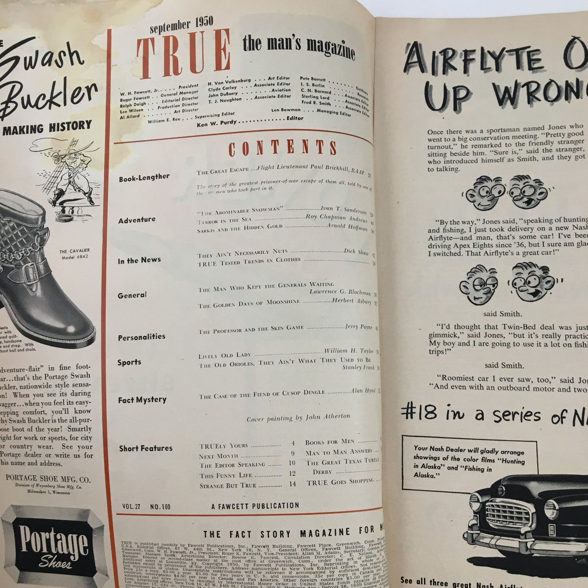 True Magazine September 1950 The Case of the Fiend Cusop Dingle No Label
