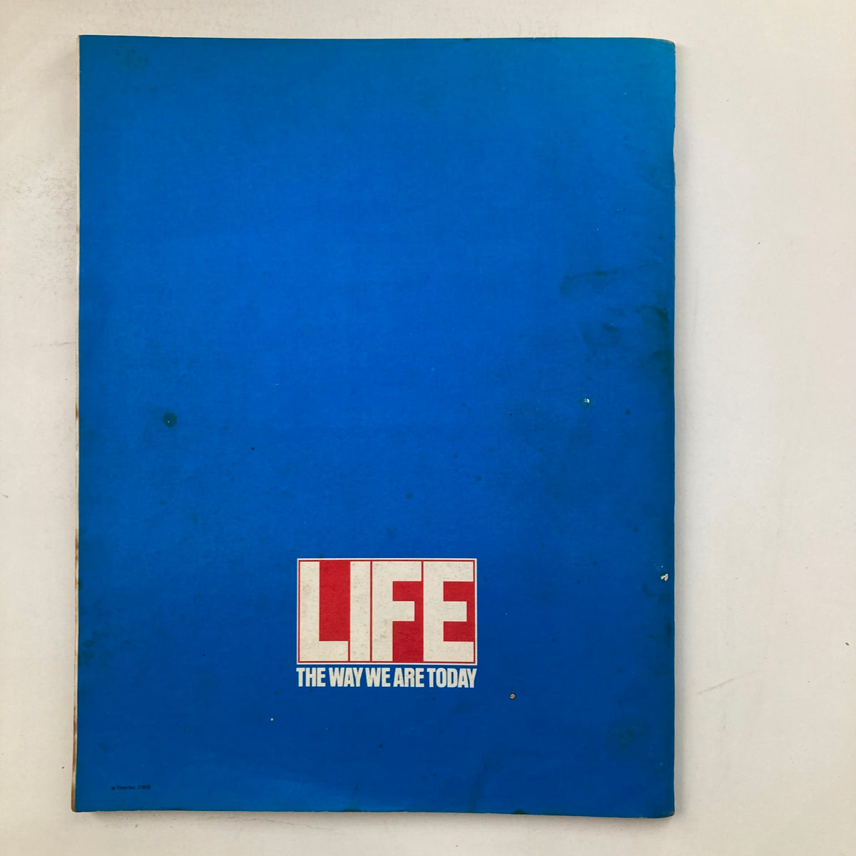 Back cover of the VTG Life Magazine May 1988, showcasing a simple blue design with the iconic LIFE magazine logo and tagline 'The Way We Are Today'.