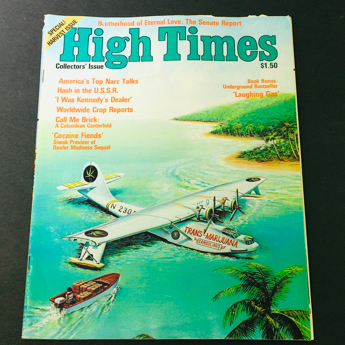 Cover of High Times Magazine, Collector's Issue, 1974, featuring 'America's Top Narc Talks.'
