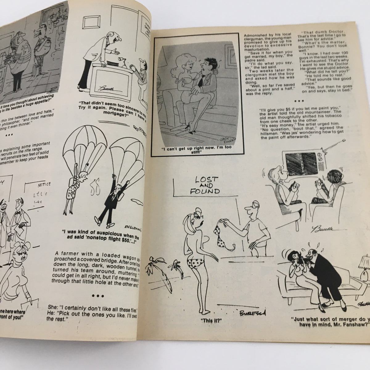 Another page from Cartoon Carnival Magazine September 1981 displaying several whimsical cartoons featuring various comedic scenarios, capturing the humor of the early 1980s.