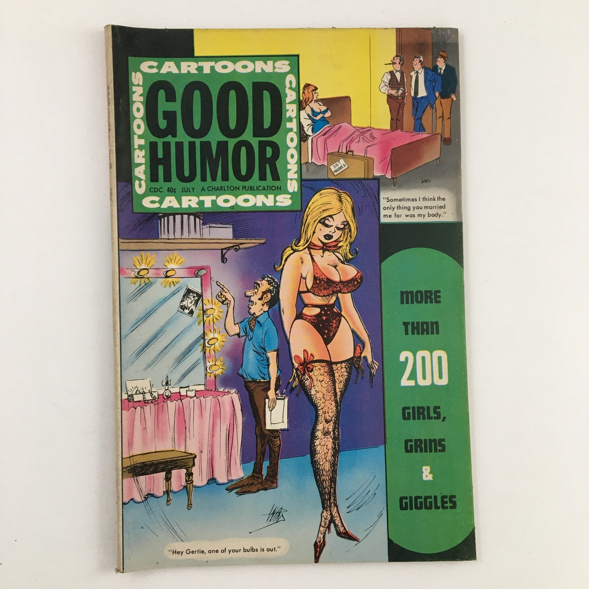 Cover of Good Humor Cartoons July 1971 Vol. 7 No. 40 showcasing vibrant illustration and comic humor, featuring a playful comic scene.