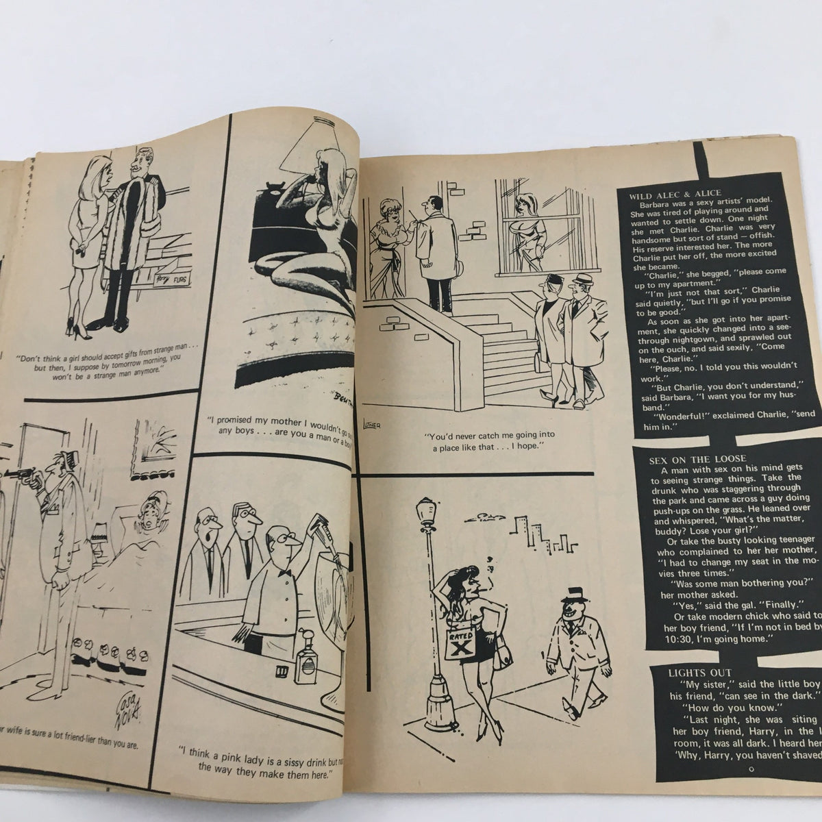Another cartoon page from Cartoons & Gags November 1972 Vol. 19 No. 6 featuring humorous storytelling and quirky characters.