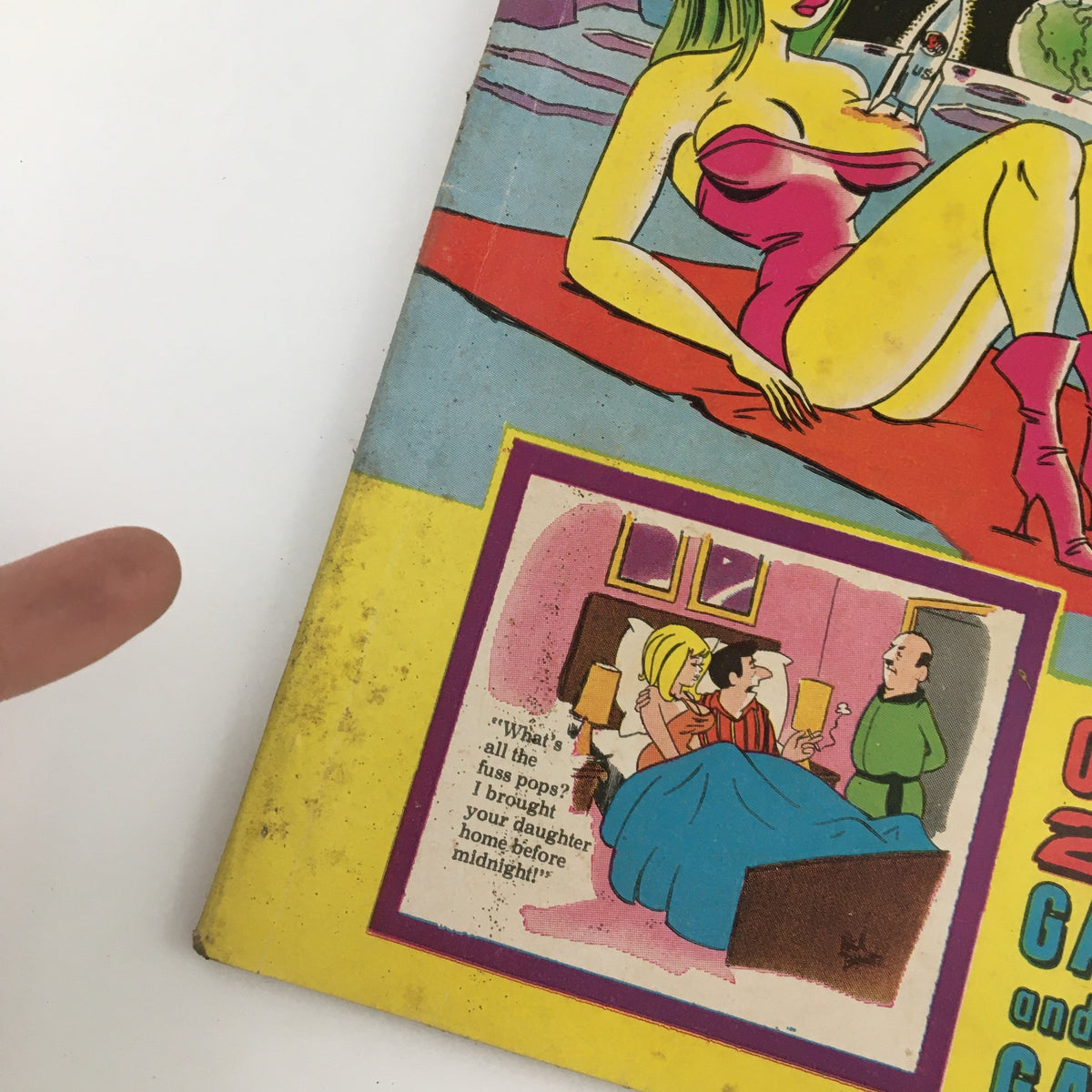 Cover image of Cartoon Carnival Magazine January 1970 featuring humorous cartoon art and a caricature of a woman with a drink, capturing the whimsical spirit of the 1970s.