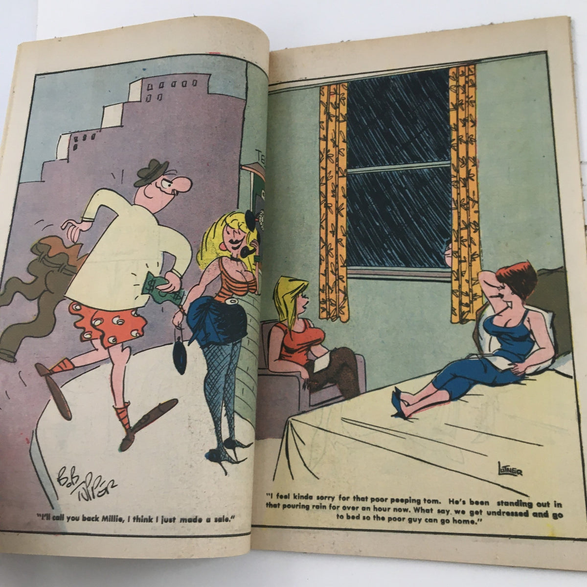 Cartoon scene from Cartoon Carnival Magazine January 1970 depicting humorous interactions among characters, showcasing the comedic style and cartoon artistry of the magazine.