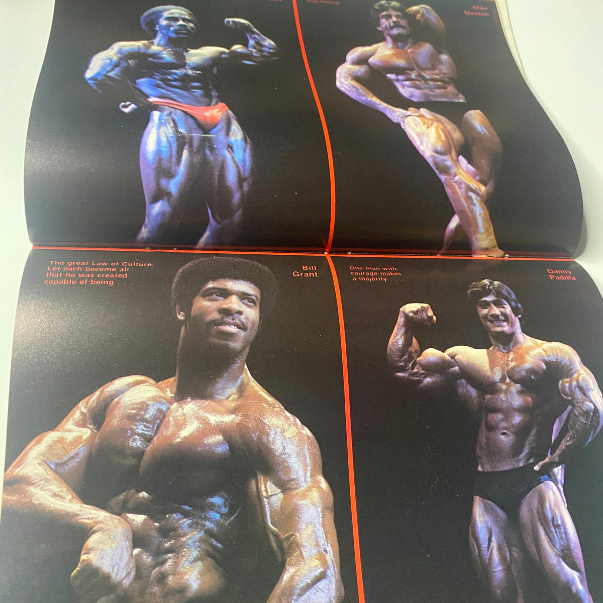 Muscle Training Illustrated December 1979 No. 80 showcasing four renowned bodybuilders in dramatic poses, highlighting the magazine's feature on Joe Nazario and other bodybuilding legends.