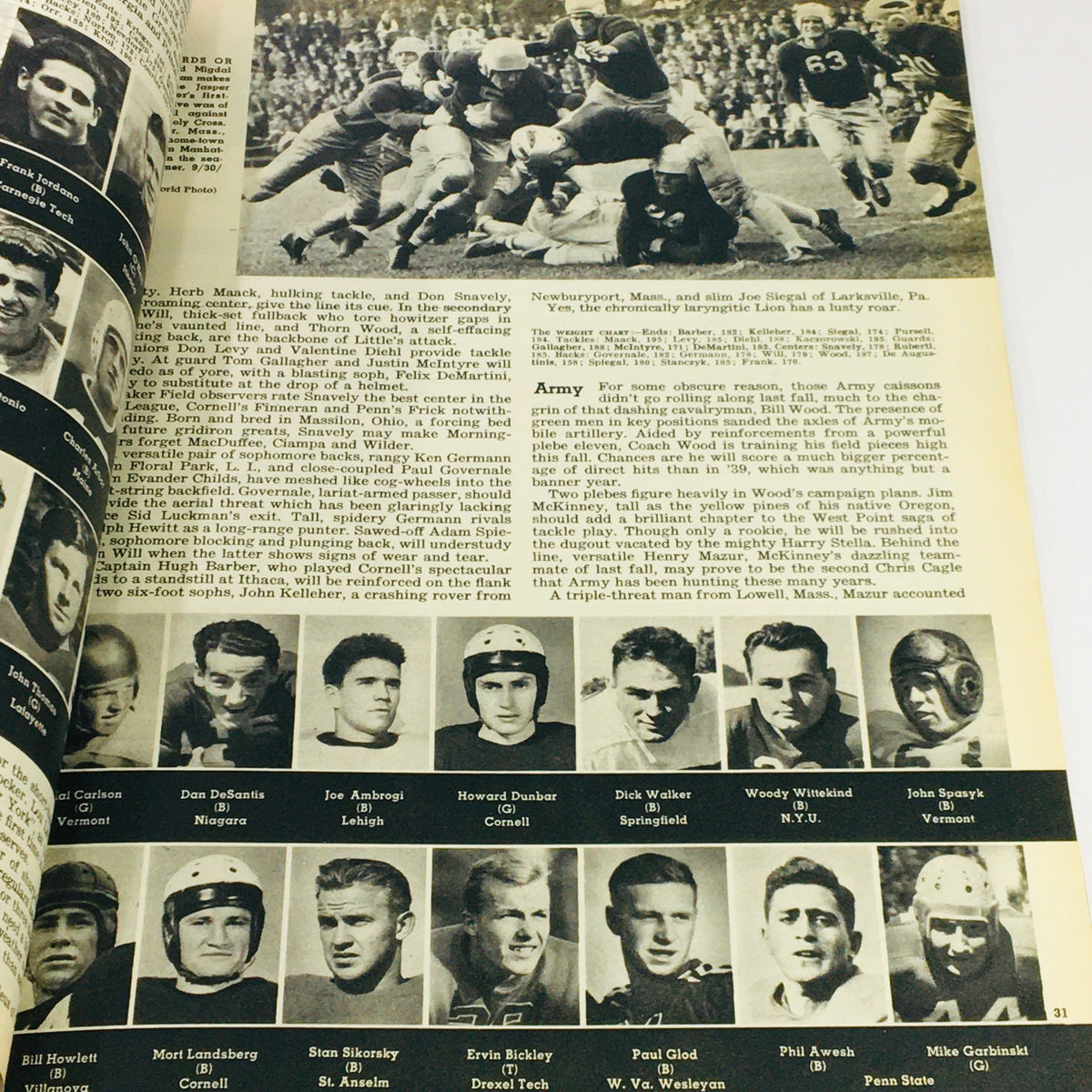Vintage Illustrated Football Annual Magazine 1940 - Don Snavely & Charles McPhail