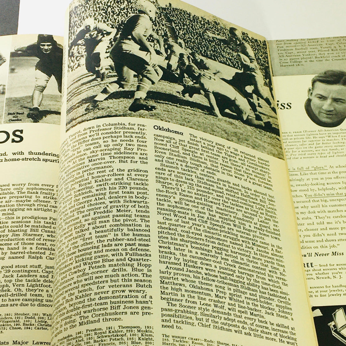 Vintage Illustrated Football Annual Magazine 1940 - Don Snavely & Charles McPhail