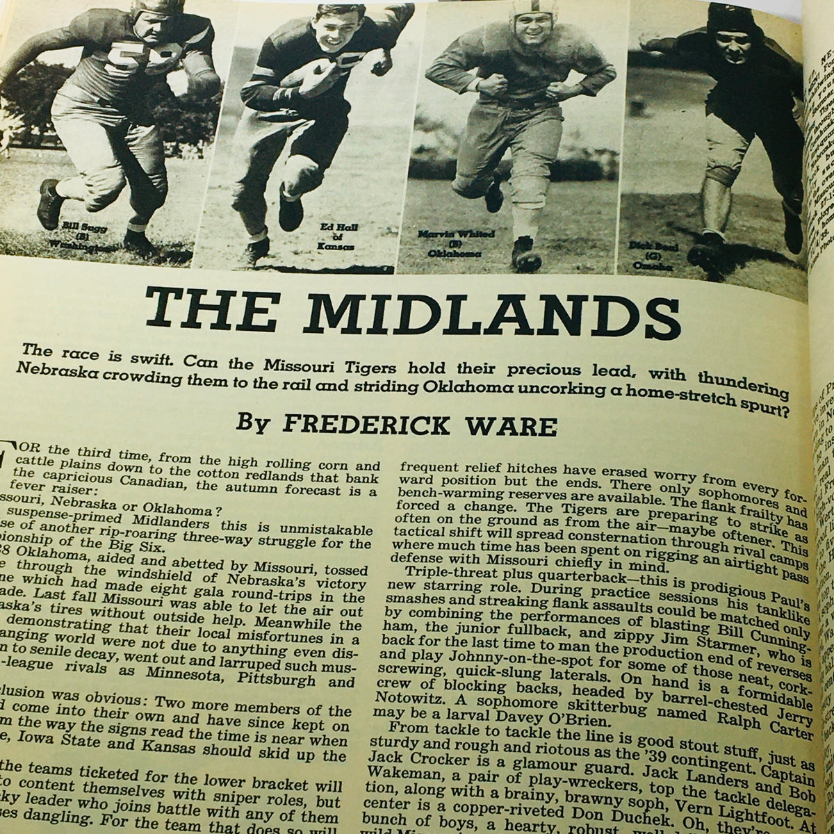 Vintage Illustrated Football Annual Magazine 1940 - Don Snavely & Charles McPhail