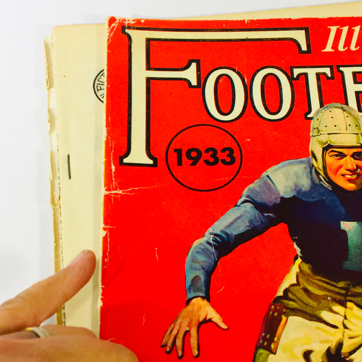 VTG Illustrated Football Annual Magazine 1933 cover featuring a classic football illustration and player, highlighting the history of Alabama football.