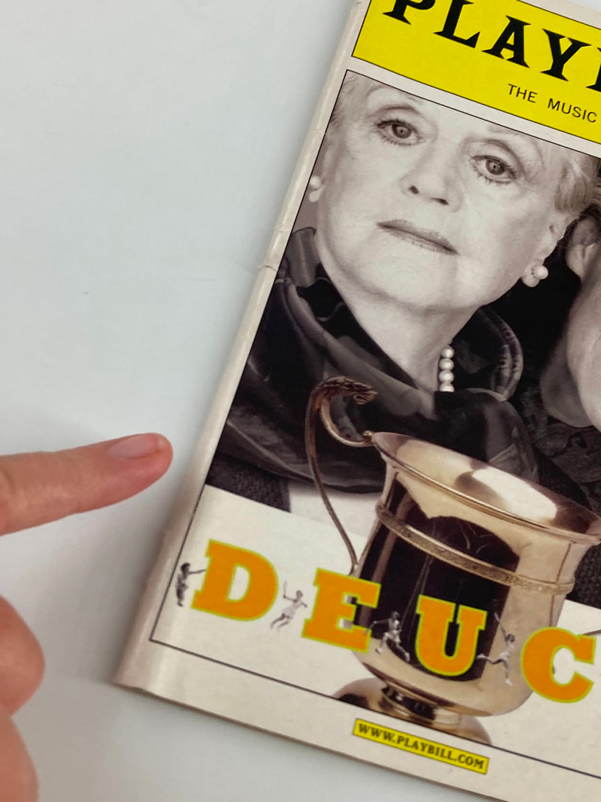 Close-up of the 2007 Playbill for Deuce, highlighting the cover photo of Angela Lansbury and Marian Seldes.