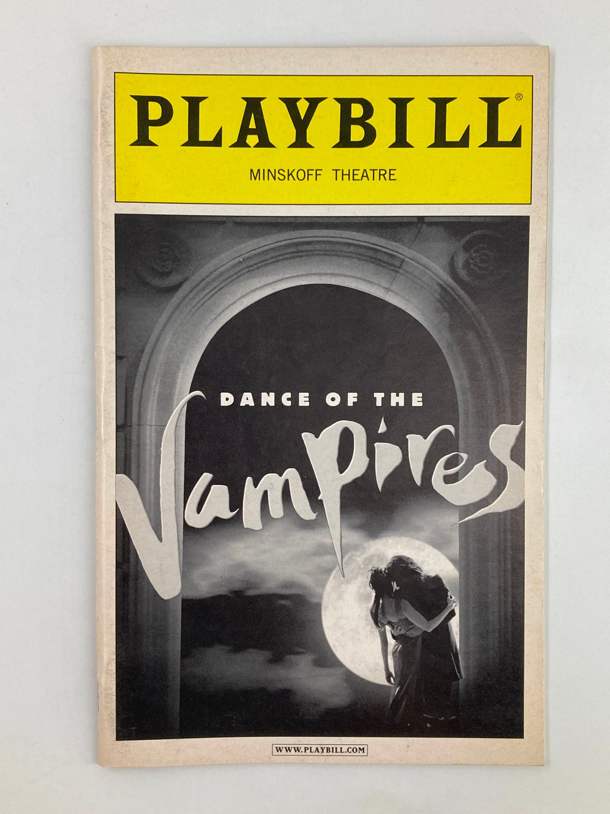 2003 Playbill from Minskoff Theatre featuring 'Dance of the Vampires' cover design with artistic imagery.