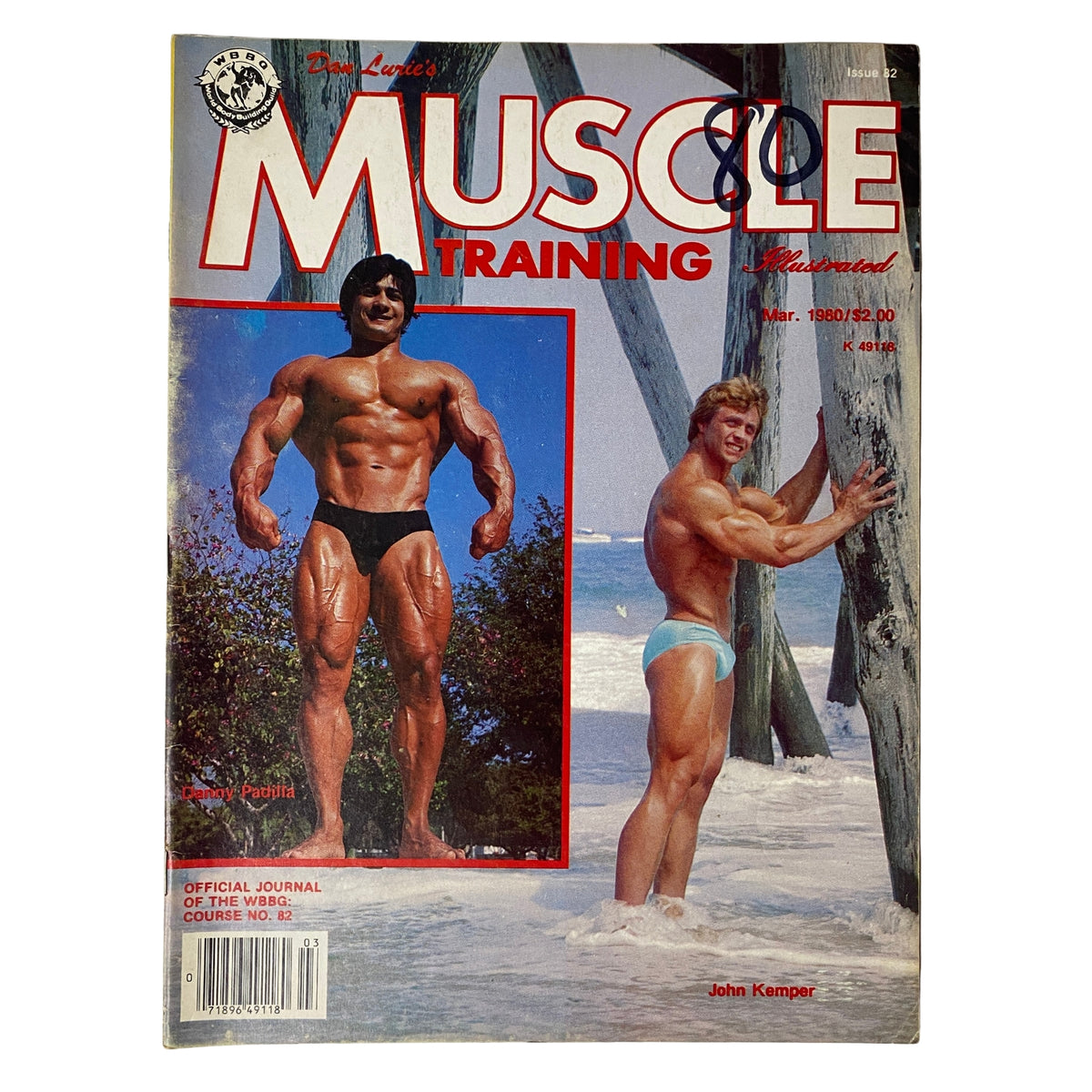 Cover of Muscle Training Illustrated March 1980 featuring Danny Padilla and John Kemper, showcasing bodybuilding excellence and vintage fitness culture.