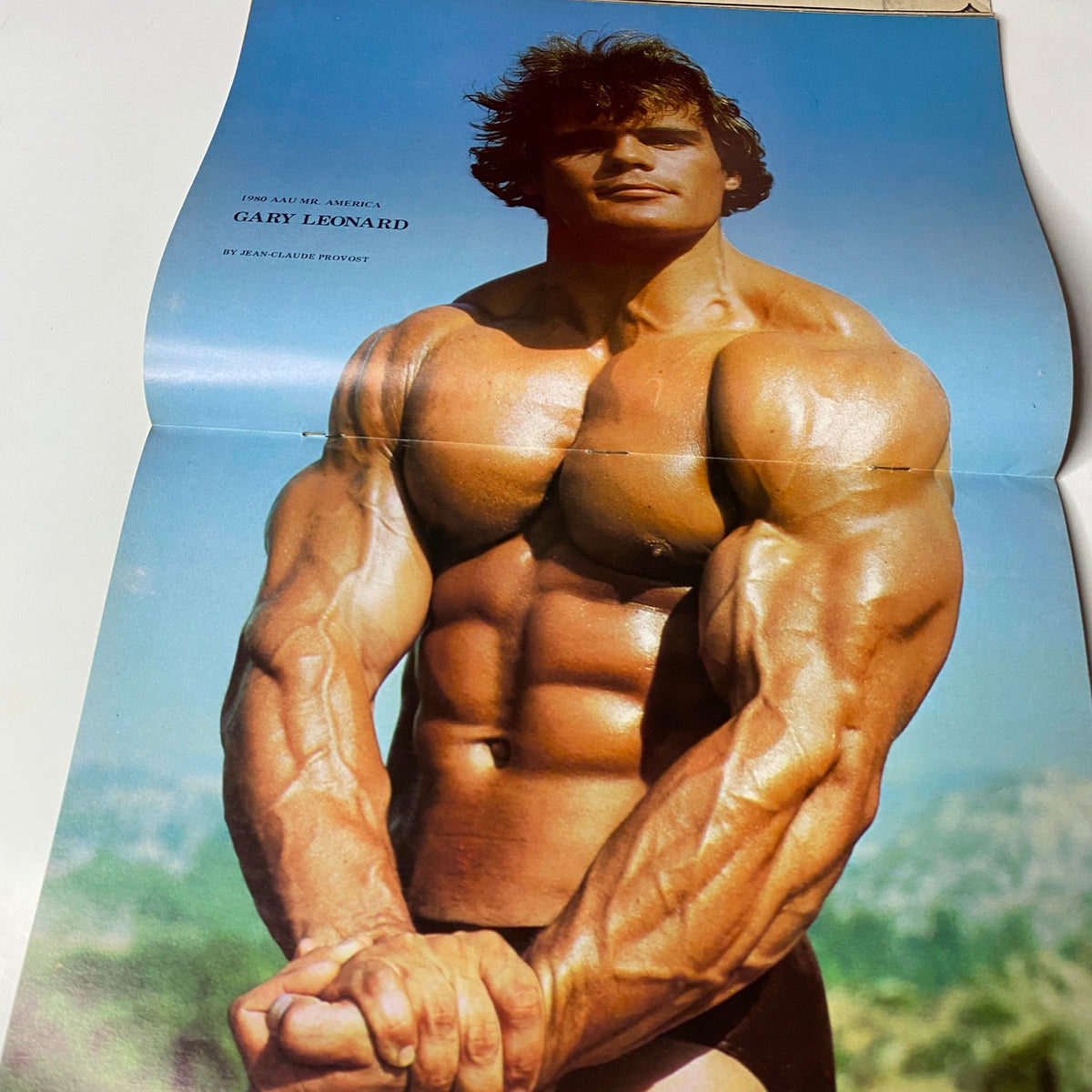 Centerfold feature from Muscle Training Illustrated, January 1981, highlighting bodybuilder Gary Leonard with a stunning physique.