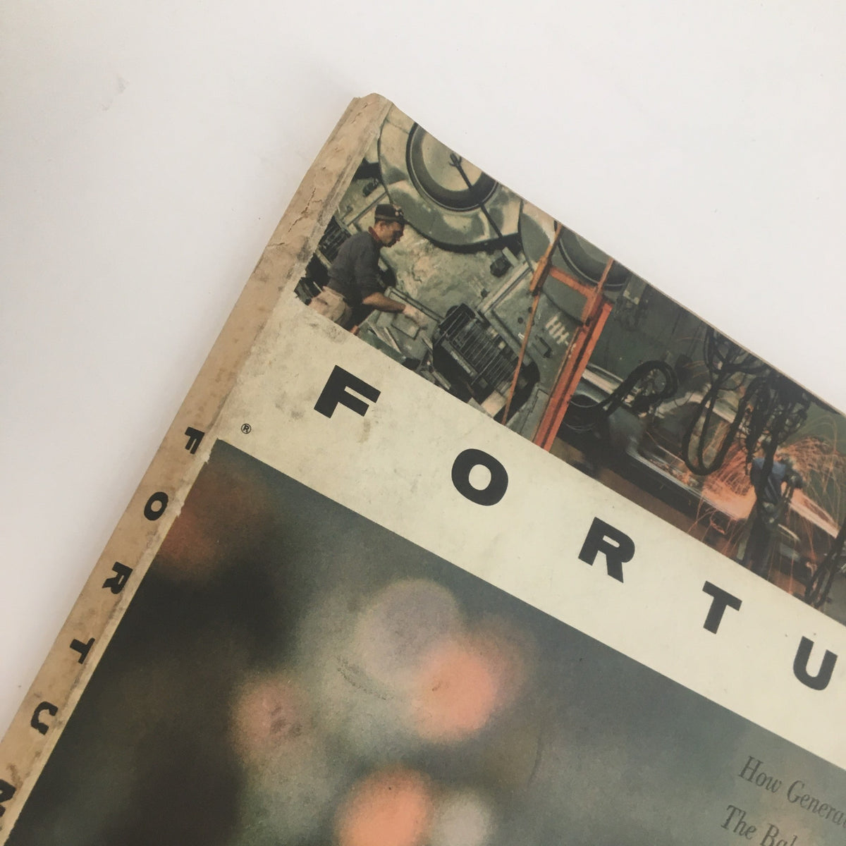Close-up of the June 1963 Fortune Magazine cover showcasing the title 'The Balance-of-Payments Bind' along with industrial imagery, highlighting the magazine's focus on economic issues and trends.