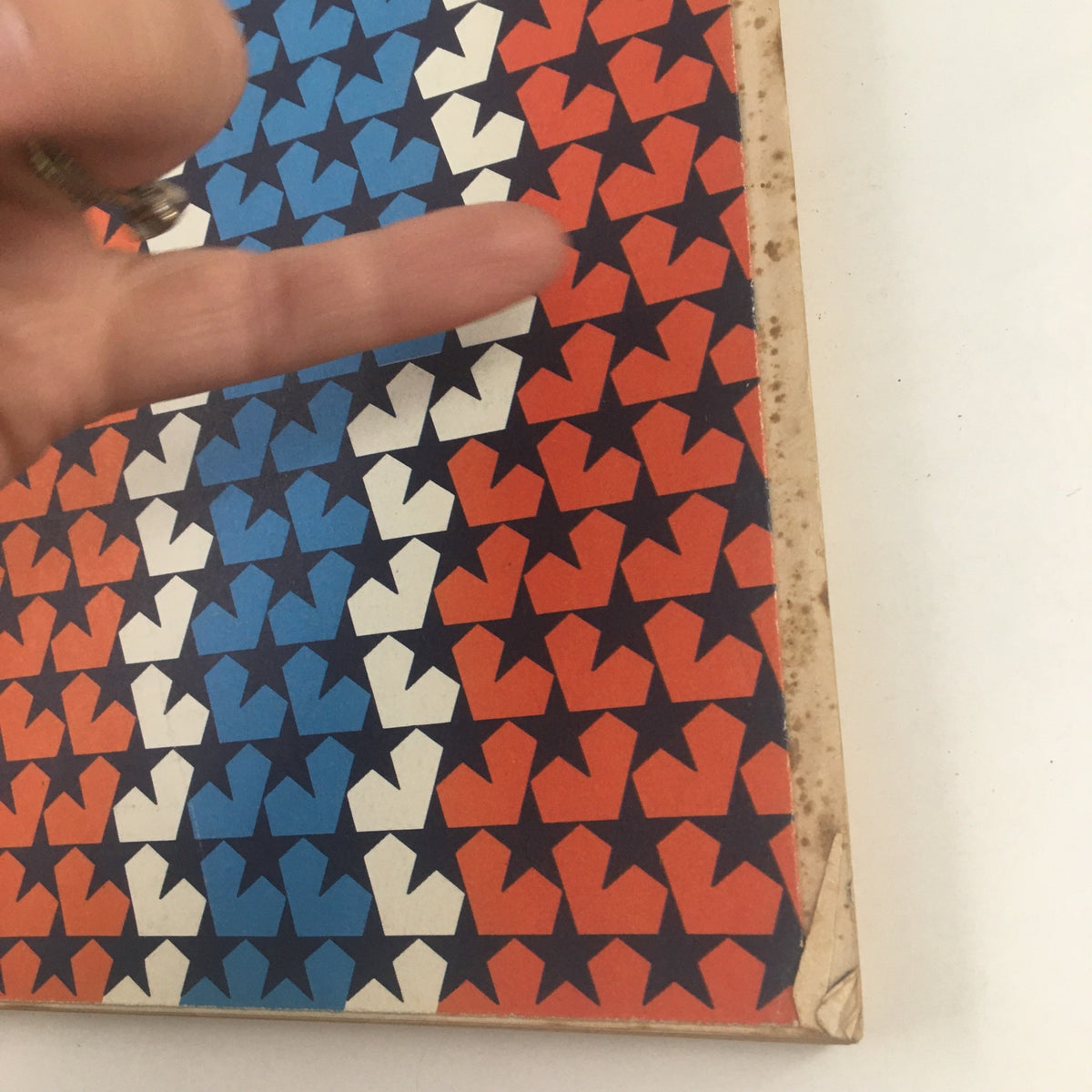 Side detail of the Fortune Magazine cover from July 15, 1966, showcasing graphic patterns with a focus on the vintage design elements.