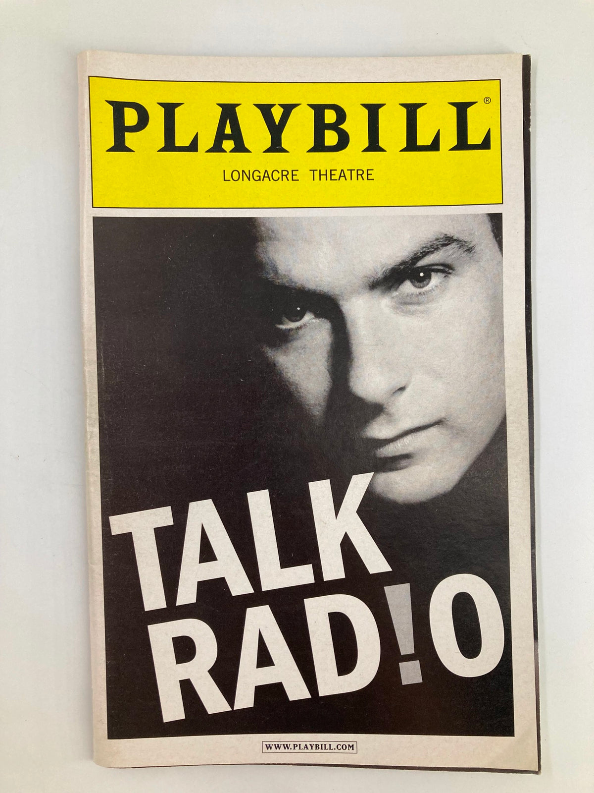 2007 Playbill for Talk Radio at Longacre Theatre featuring Liev Schreiber on the cover, capturing the essence of the powerful stage production directed by Robert Falls.