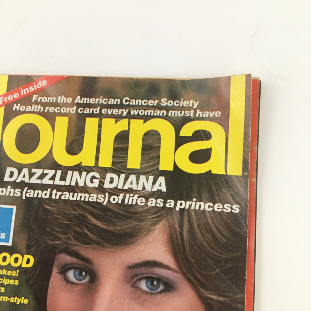 Cover of Ladies' Home Journal Magazine February 1982 featuring Princess Diana, showcasing her elegant hairstyle and prominent blue eyes, with bold text stating 'Dazzling Diana'.