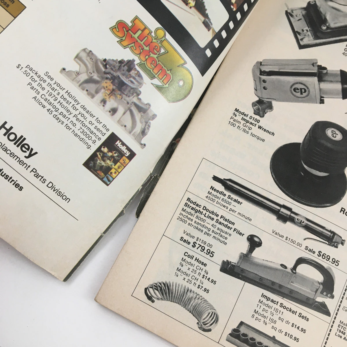 Interior page of Super Stock Magazine May 1979 displaying automotive parts advertisements and products, connected to muscle car performance.