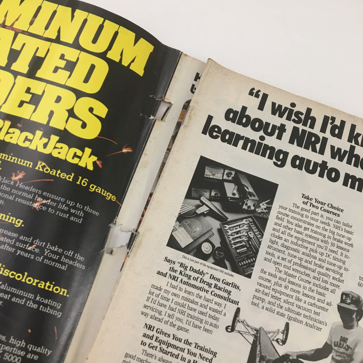 Inside page of Super Stock Magazine April 1978 showcasing an article about Don Garlits and automotive tools, emphasizing the magazine's focus on drag racing and automotive culture.