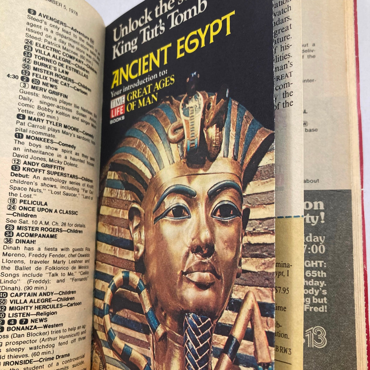 TV Guide Magazine September 2 1978 #1327 featuring an article on Ancient Egypt and King Tut's Tomb, reflecting on a classic time in television history.