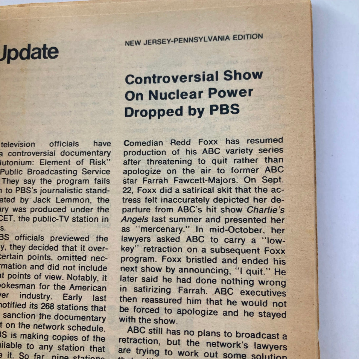 TV Guide Magazine November 12 1977 Issue #1285 detailing the controversial Redd Foxx show and its removal by PBS amidst public controversy, reflecting on television industry's dynamics.