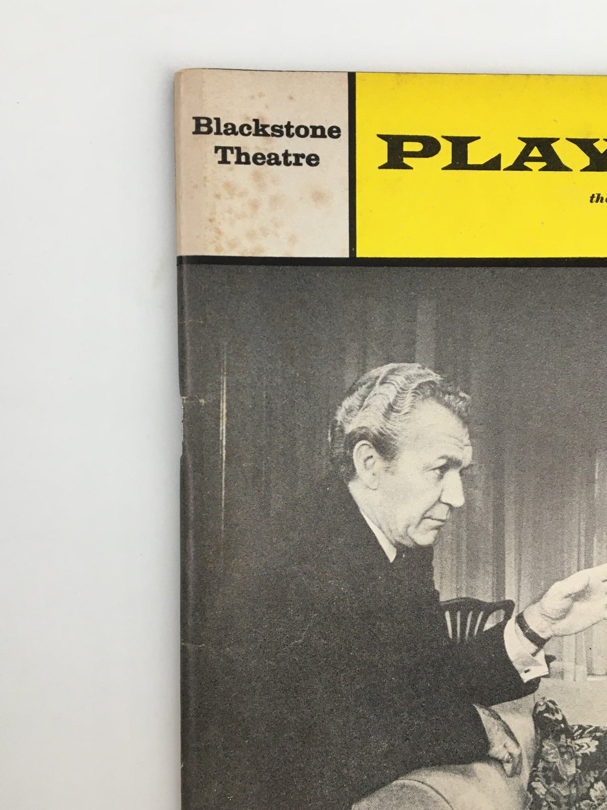 1968 Playbill from Blackstone Theatre featuring Forrest Tucker and Betty Garrett in Plaza Suite, showcasing a vintage theater cover design.