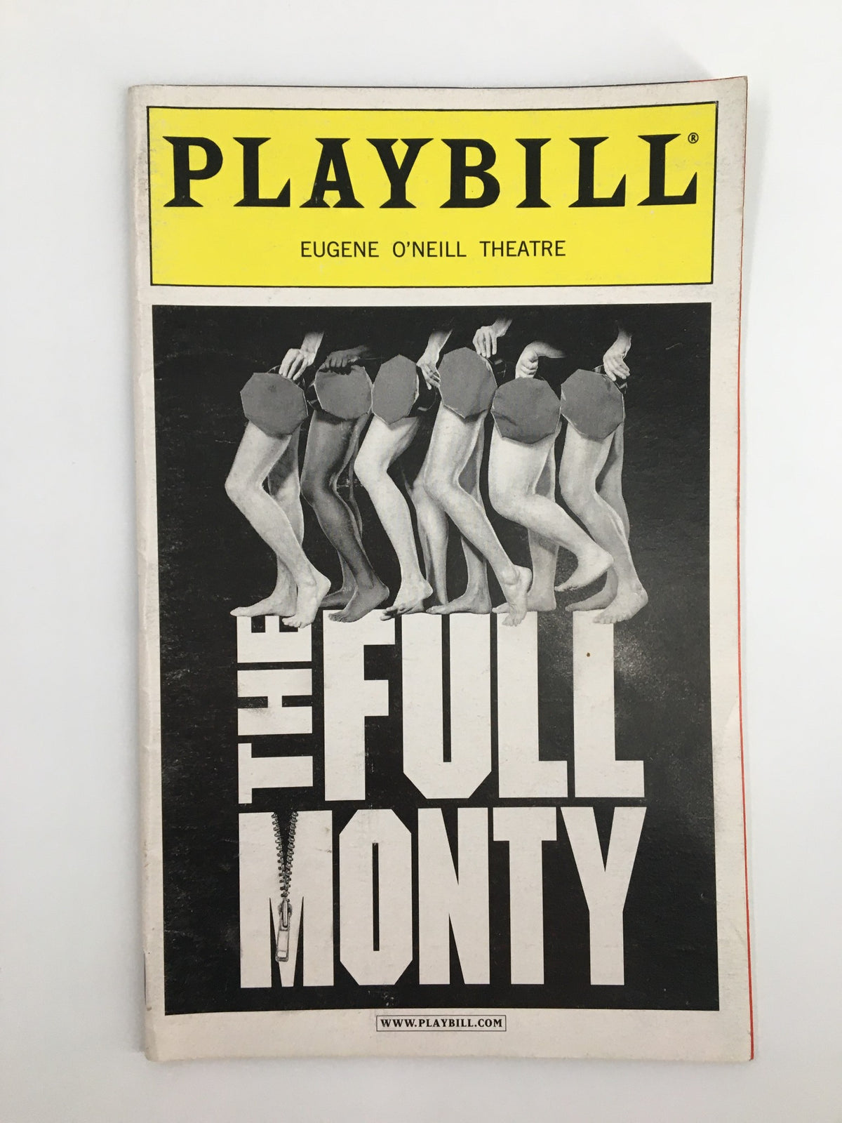2001 Playbill for The Full Monty, showcasing the cover design featuring silhouettes of dancers at the Eugene O'Neill Theatre.