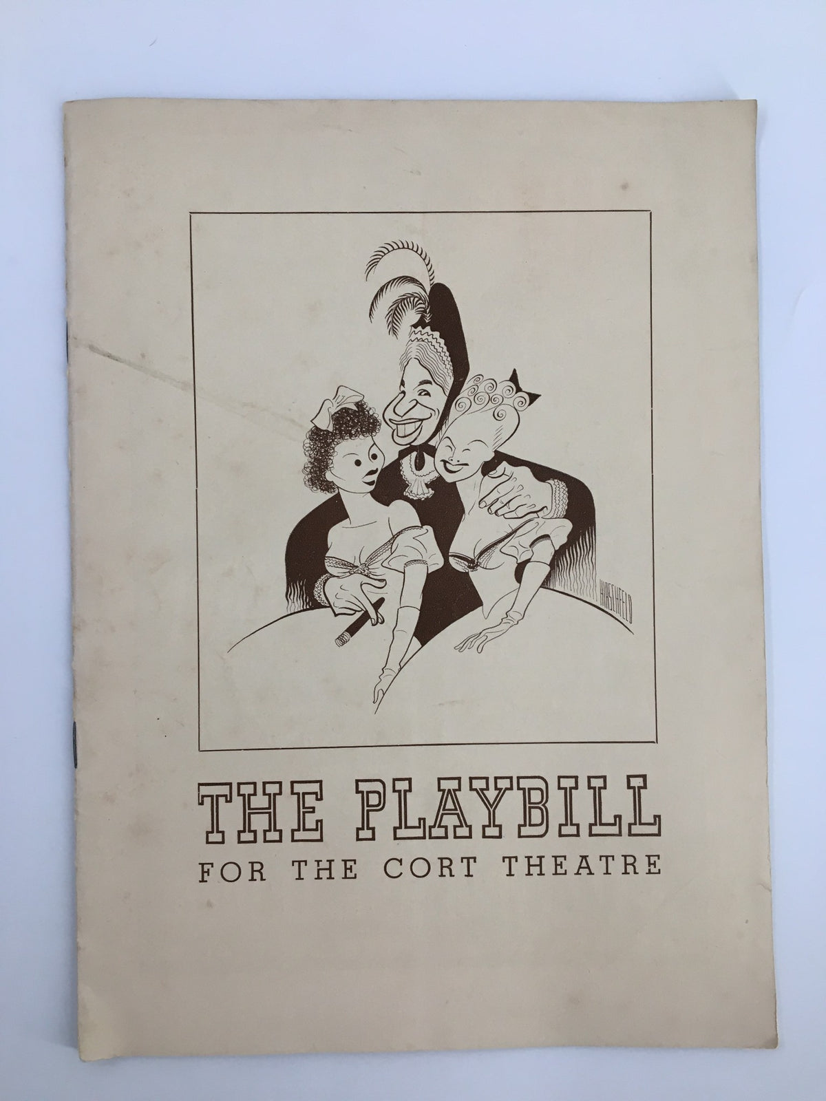 1940 Playbill Cort Theatre cover featuring caricatures of performers, highlighting the production of Charley's Aunt.