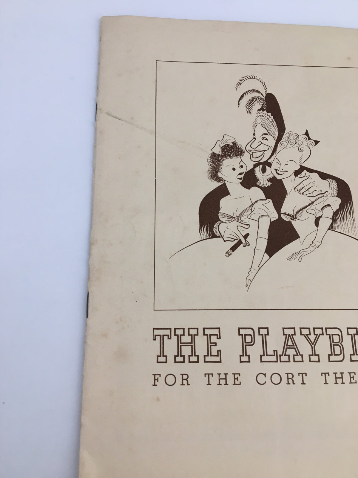 Close-up view of the 1940 Playbill for the Cort Theatre, showcasing the cover art and details of Charley's Aunt.