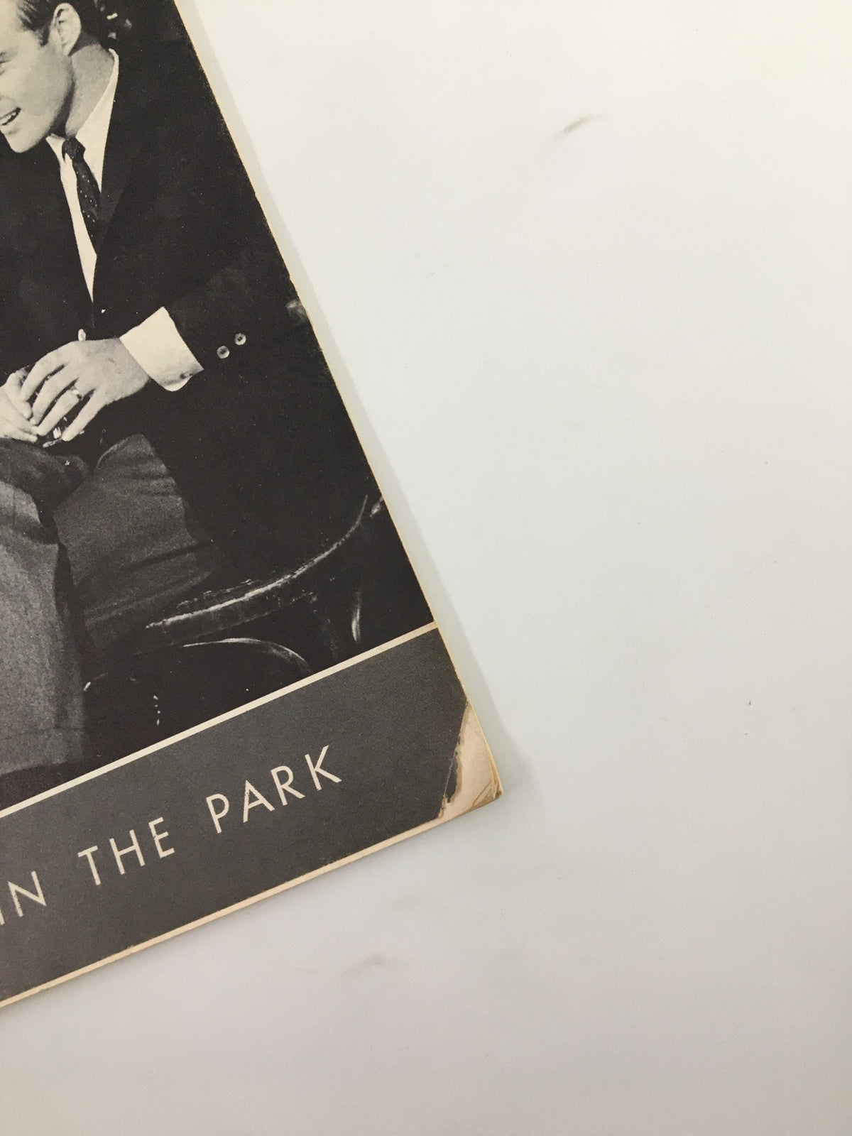 Close-up of the 1964 Playbill for Biltmore Theatre featuring Robert Redford in Barefoot in the Park, showcasing wear and vintage appeal.