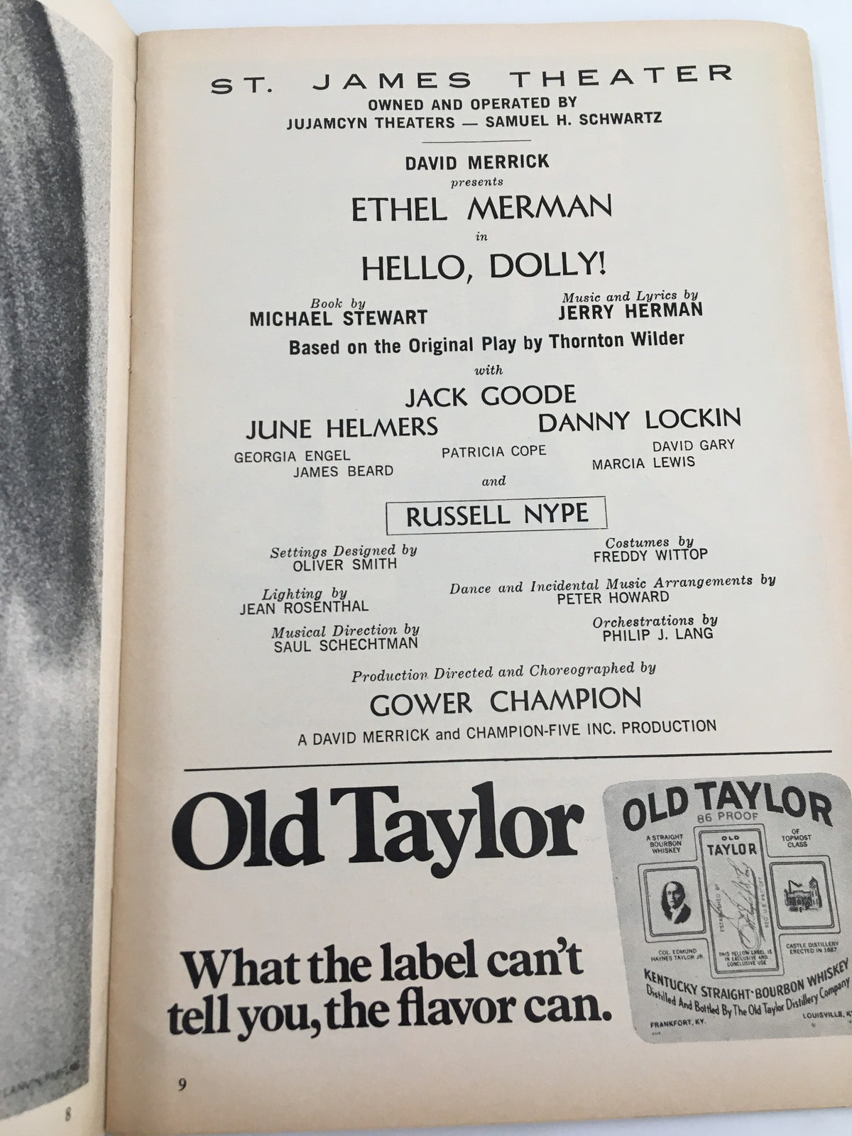 Page from the May 1970 Playbill for Hello, Dolly! at the St. James Theater, highlighting Ethel Merman and Jack Goode's performances, capturing iconic Broadway moments.