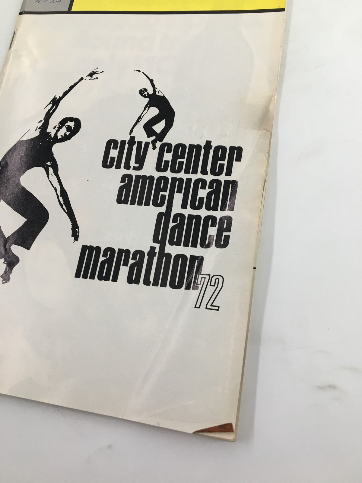 Cover of the 1972 Playbill from Anta Theatre at City Center featuring the title 'American Dance Marathon '72' with artistic representations of dancers.