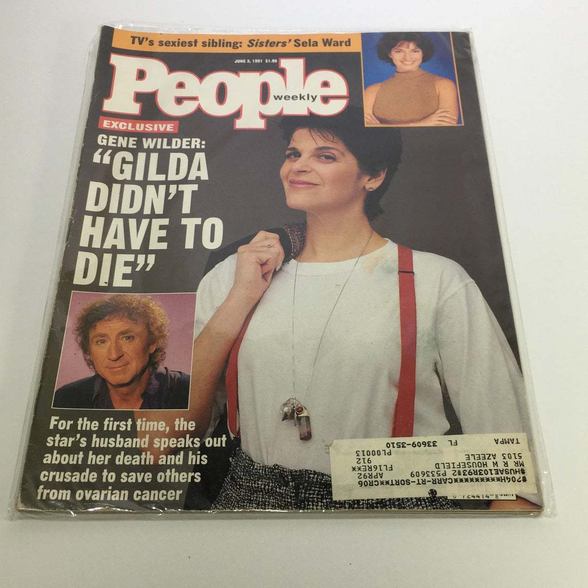 People Magazine June 3 1991 cover featuring Gene Wilder in 'Gilda Didn't Have To Die', highlighting an exclusive interview about his late wife's struggle with ovarian cancer, alongside a photo of a woman from the same era.