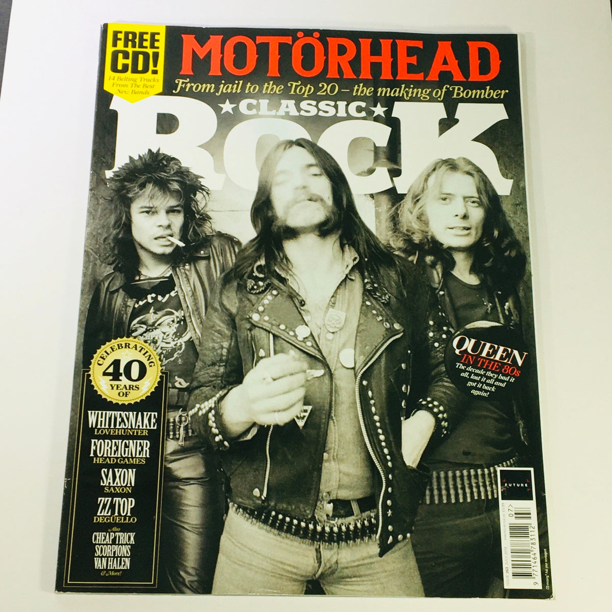 Classic Rock Magazine July 2019 Issue #263 featuring Motorhead, Whitesnake, and Queen on the cover, highlighting rock music culture and historical significance.