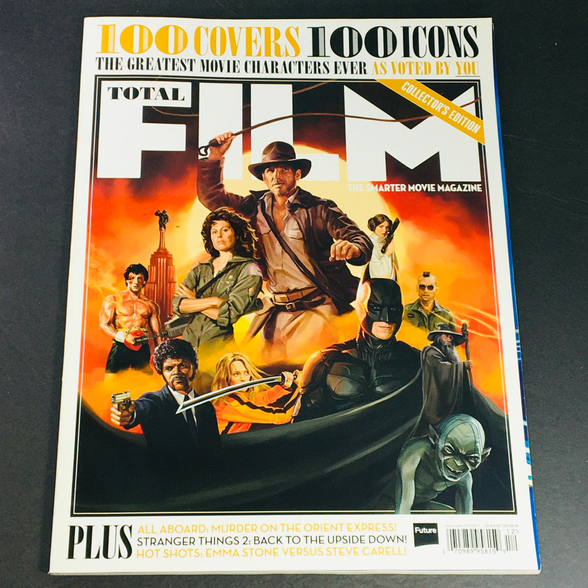 Total Film Magazine December 2017 #265 featuring iconic movie characters on the cover, including Harrison Ford and Samuel L. Jackson, showcasing cinematic artistry and vintage appeal.