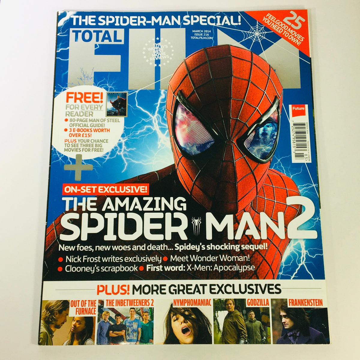 Total Film Magazine March 2014 #216 featuring Andrew Garfield as Spider-Man on the cover. Highlighting exclusive content about The Amazing Spider-Man 2, movie insights, and cinematic events. A collector's item for fans of superhero films.