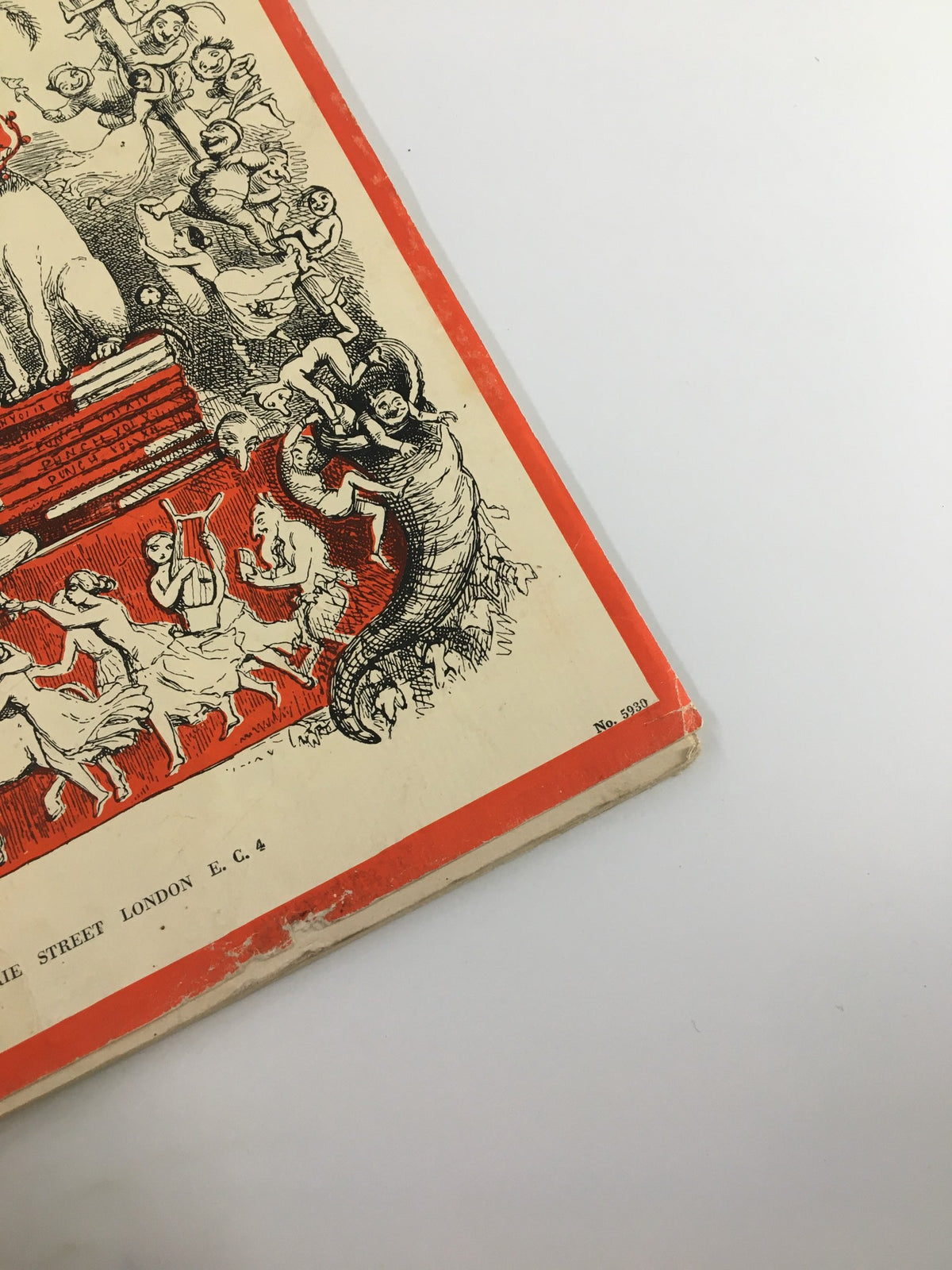 Another angle of the VTG Punch Magazine from May 19, 1954, depicting detailed artwork on its cover, reflecting the lively cartoon illustrations that capture the spirit of the 1950s.