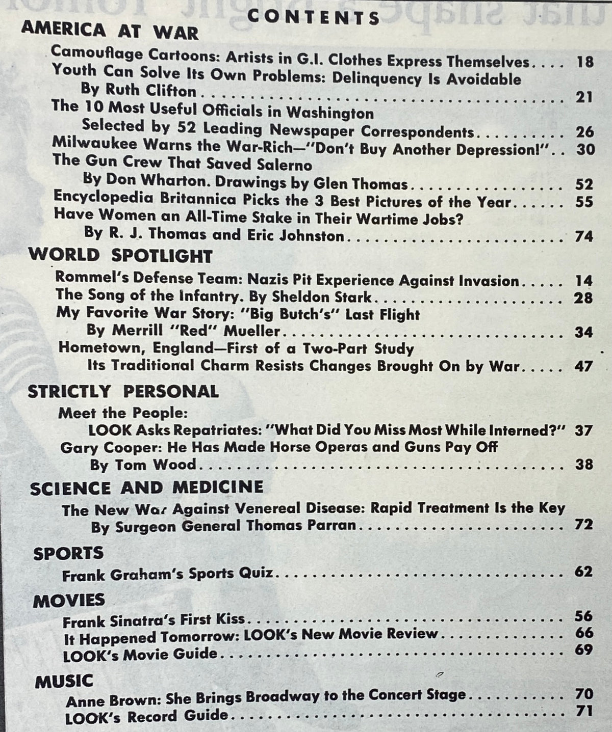 Vintage Look Magazine May 16, 1944 Winston Churchill Hometown, England