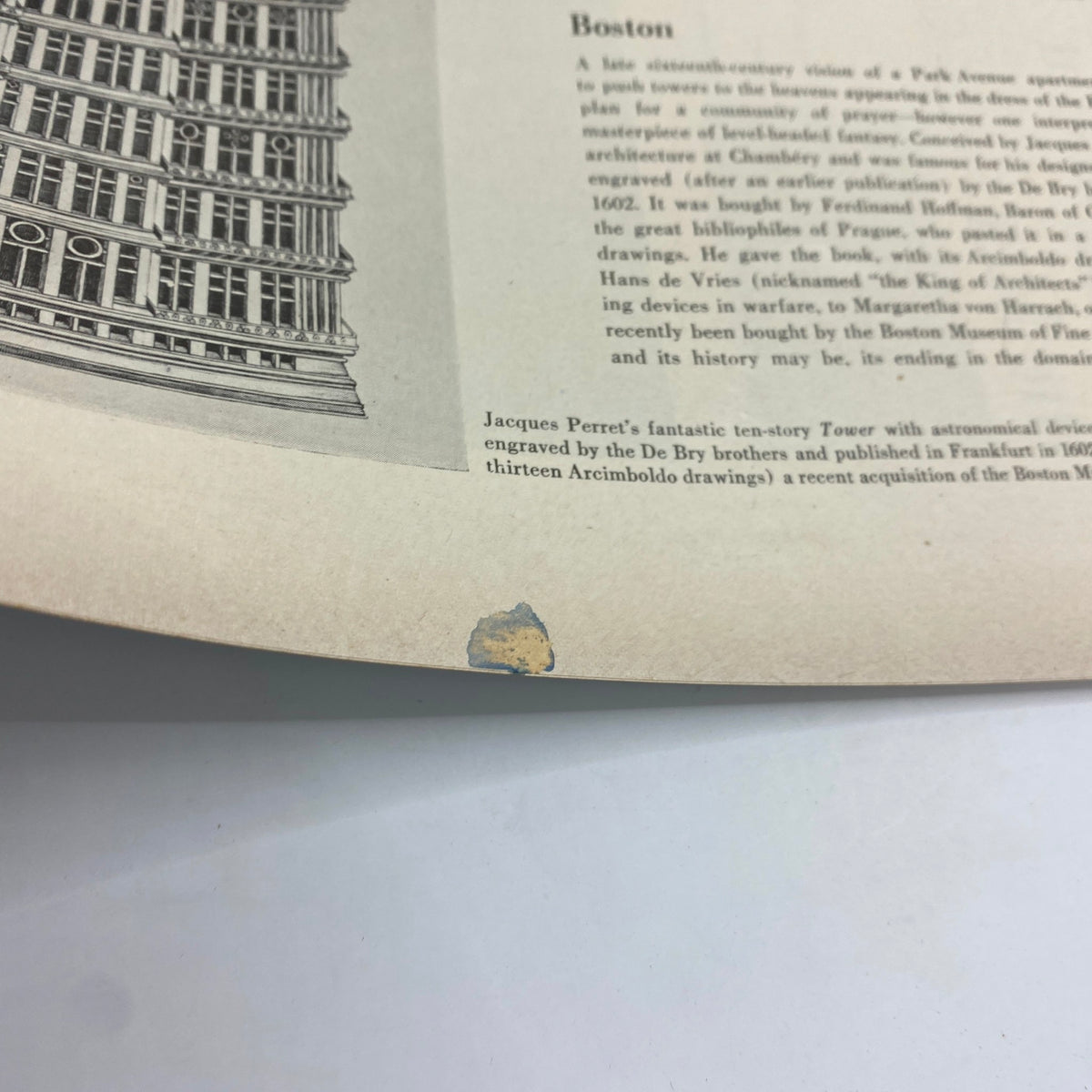 Detail of an interior page from VTG Art News Magazine showing a corner with artwork by Jacques Perret from the December 1950 issue.