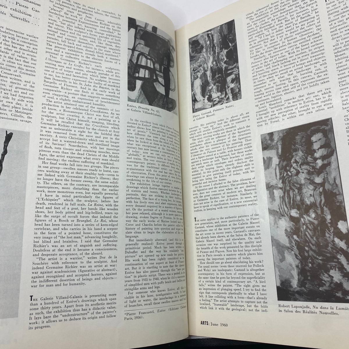 Image from ARTS (Incorporating Arts Digest) June 1960 featuring articles discussing art criticism and artists, illustrating the magazine's exploration of art's evolution.