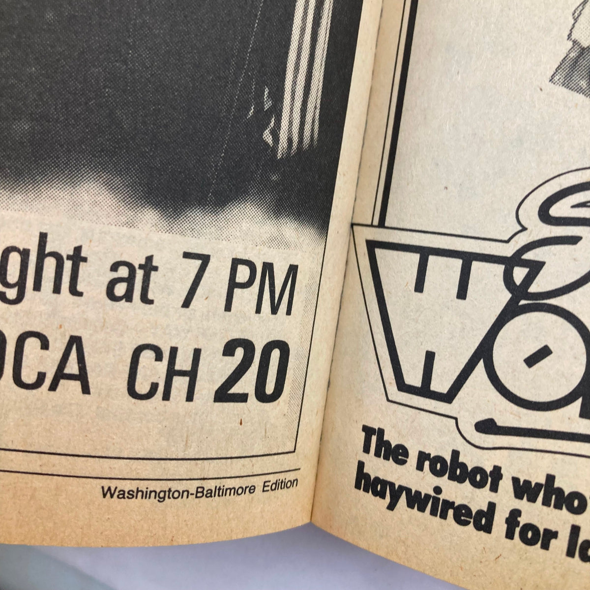 Interior page of TV Guide Magazine September 14 1985 Fall Preview Issue, showing TV program listings for Washington-Baltimore Edition, with highlighted shows and channel information.