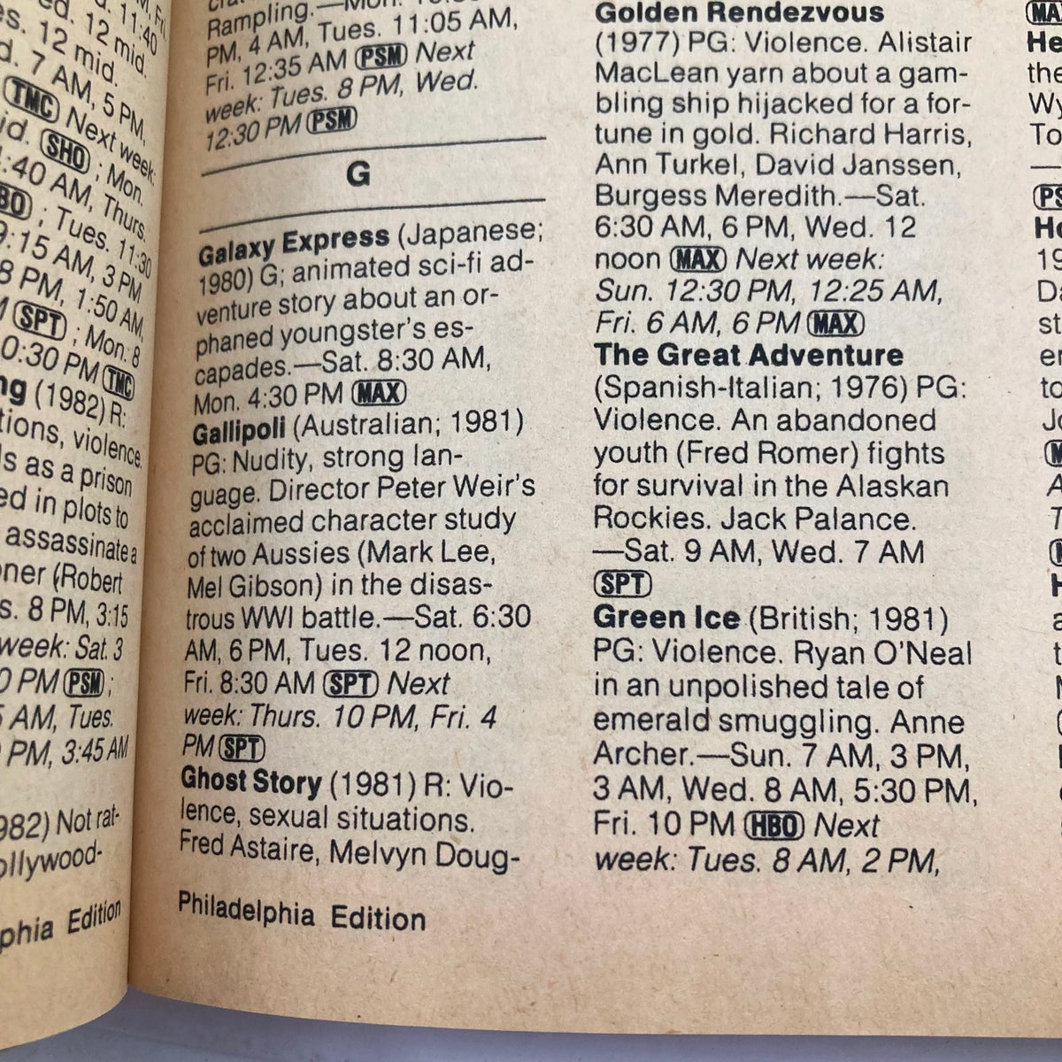 Interior page of the TV Guide Magazine from September 10, 1983, Philadelphia Edition, displaying television listings and descriptions of shows airing during that time.