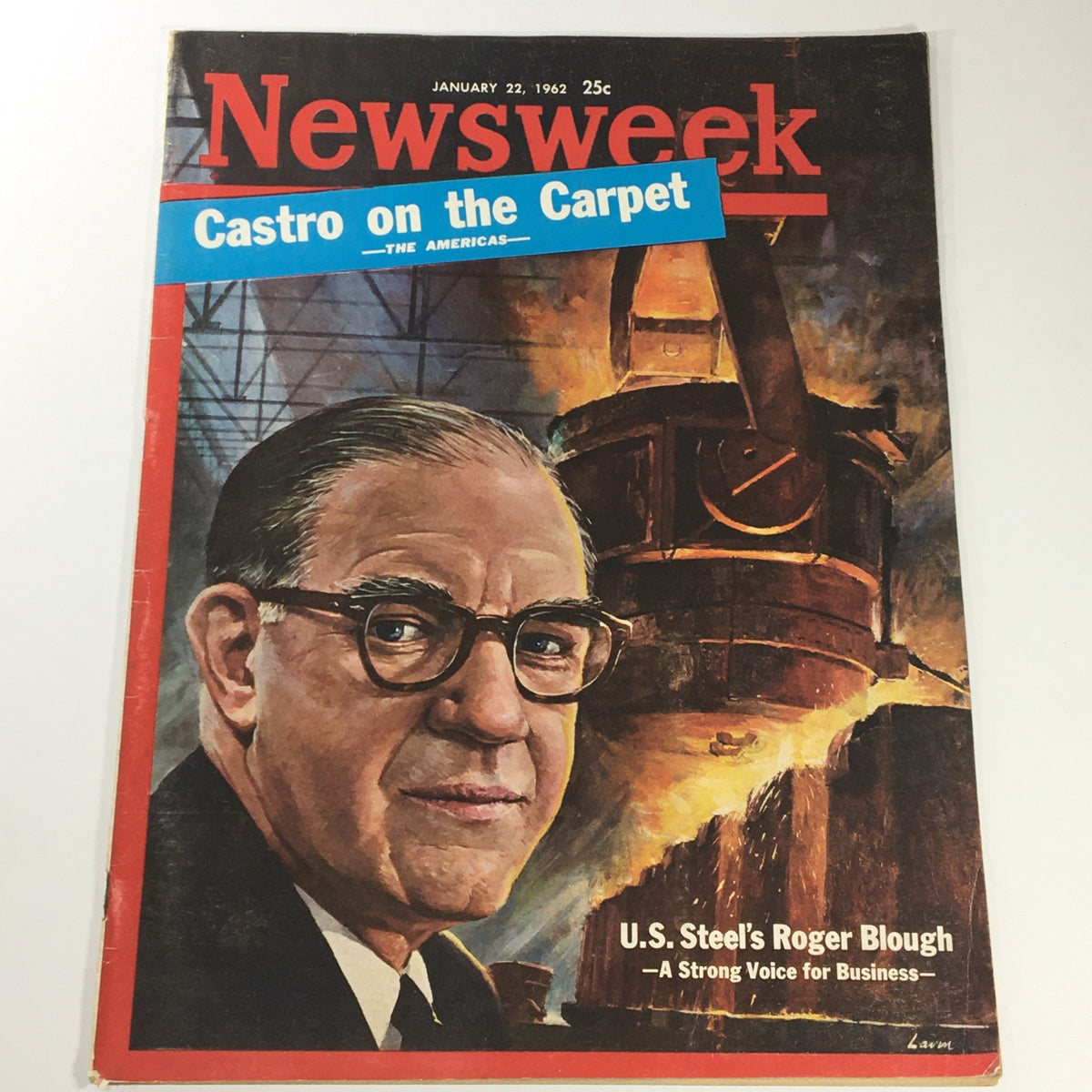 Newsweek Magazine January 22 1962 U.S. Steel's Roger Blough, Newsstand