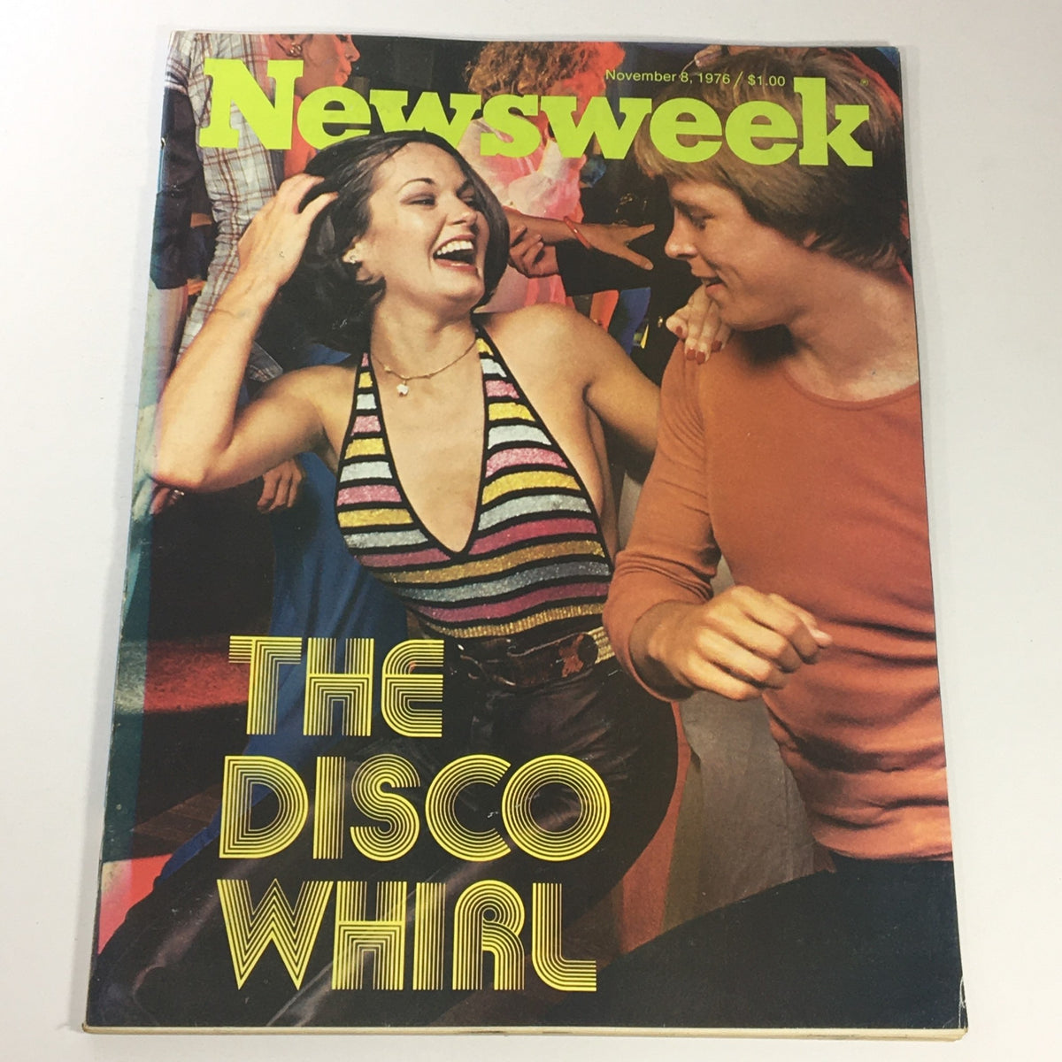 VTG Newsweek Magazine November 8 1976 The Disco Whirl featuring a colorful cover with individuals dancing in a disco setting, showcasing the vibrant culture of the 1970s.