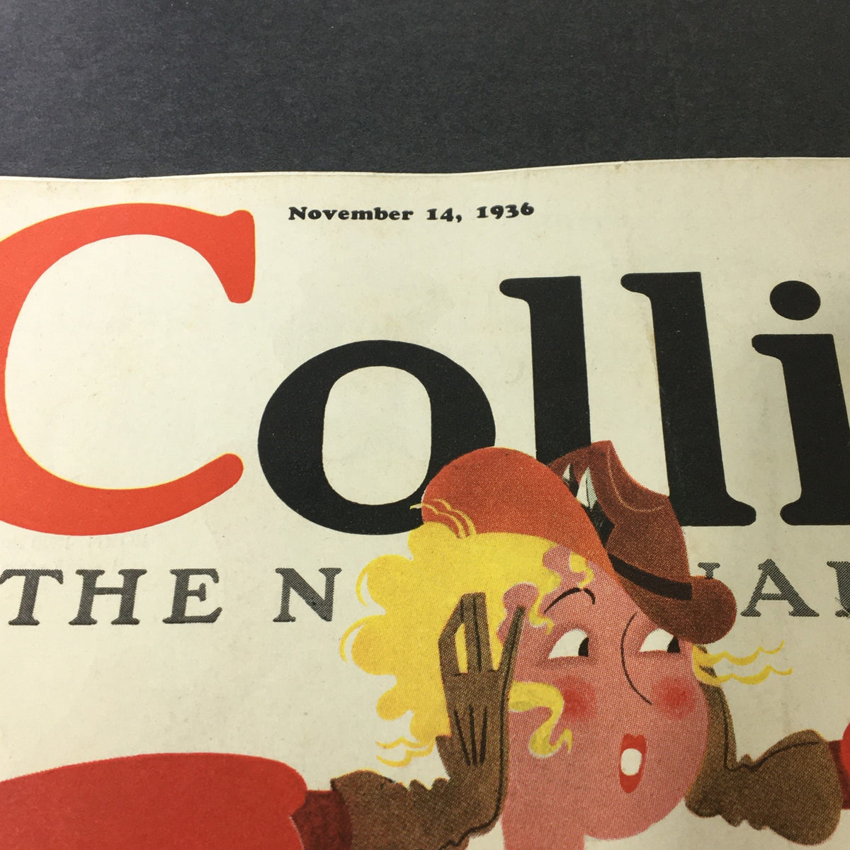 Cover of VTG Collier's Magazine November 14 1936 featuring bold colors and vintage illustrations.