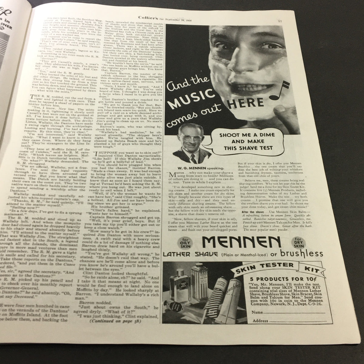 Vintage Collier's Magazine September 26 1936 The Doubtless Democrat Walter Davenport